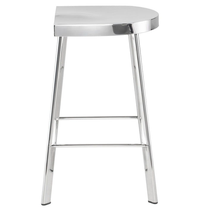 Nuevo Living Icon Counter Stool in Silver HGDE236