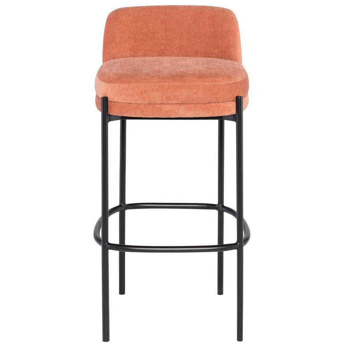 Nuevo Living Inna Bar Stool with Seat Back in Almond HGMV230