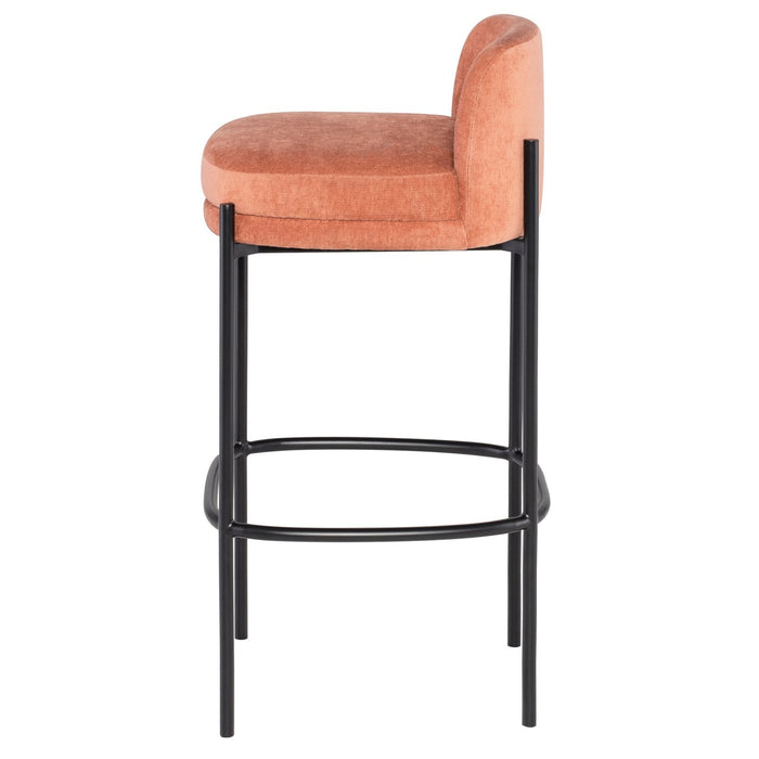 Nuevo Living Inna Bar Stool with Seat Back in Almond HGMV230