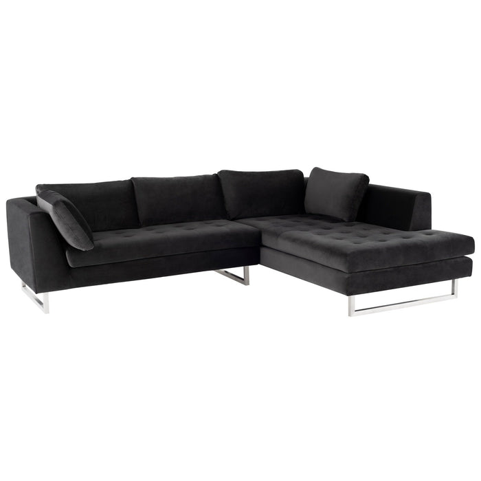 Nuevo Living Janis Sectional Sofa in Shadow Grey HGSC386