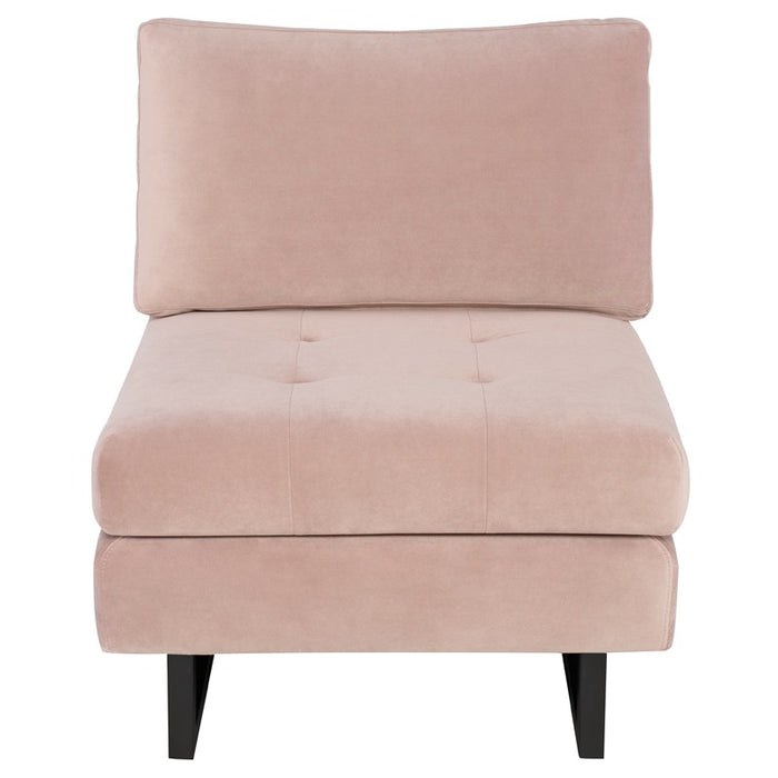 Nuevo Living Janis Seat Armless Sofa in Blush HGSC598