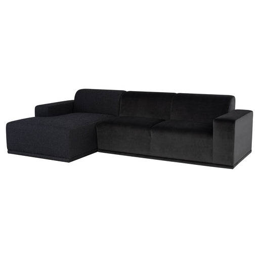 Nuevo Living Leo Left Arm Chiase Sectional Sofa in Shadow Grey HGSC714