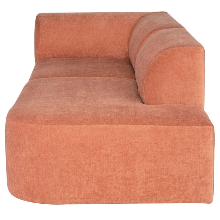 Nuevo Living Isla Left Arm Triple Seat Sofa in Nectarine HGSC778