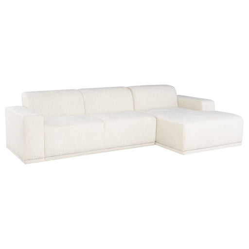 Nuevo Living Leo Right Arm Chaise Sectional Sofa in Coconut HGSC906
