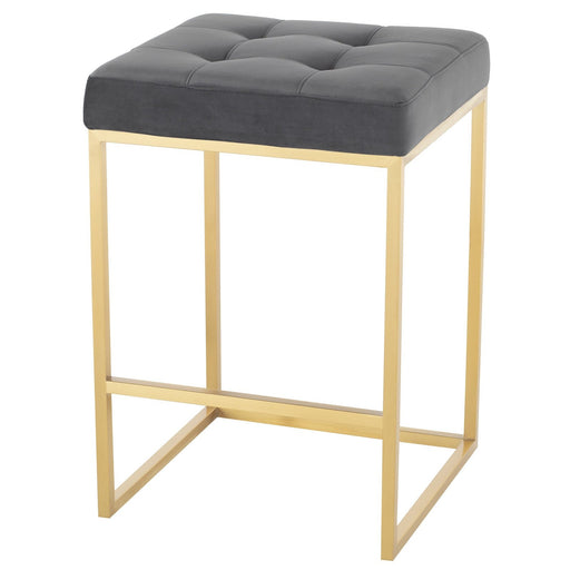 Nuevo Living Chi Counter Stool in Tarnished Silver HGSX515