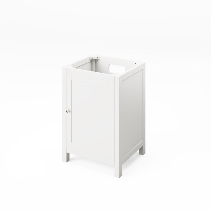 Hardware Resources Jeffrey Alexander Astoria 24" White Freestanding Vanity With Boulder Cultured Marble Vanity Top, Backsplash and Rectangle Undermount Sink