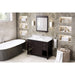 Hardware Resources Jeffrey Alexander Astoria 48" Espresso Freestanding Vanity With White Carrara Marble Vanity Top, Backsplash and Rectangle Undermount Sink