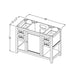 Hardware Resources Jeffrey Alexander Astoria 48" Espresso Freestanding Vanity With White Carrara Marble Vanity Top, Backsplash and Rectangle Undermount Sink