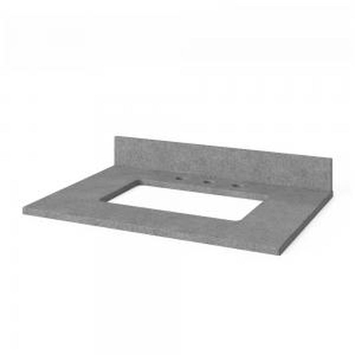 Hardware Resources Jeffrey Alexander Cade 30" Gray Freestanding Vanity With Black Granite Vanity Top, Backsplash and Rectangle Undermount Sink