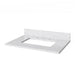 Hardware Resources Jeffrey Alexander Cade Vanities 30" Gray Freestanding Vanity With White Carrara Marble Vanity Top, Backsplash and Rectangle Undermount Sink