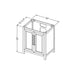 Hardware Resources Jeffrey Alexander Cade Vanities 30" Gray Freestanding Vanity With White Carrara Marble Vanity Top, Backsplash and Rectangle Undermount Sink