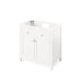 Hardware Resources Jeffrey Alexander Chatham 36" White Freestanding Vanity With Steel Gray Cultured Marble Vanity Top, Backsplash and Rectangle Undermount Sink