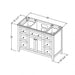 Hardware Resources Jeffrey Alexander Chatham Vanities 48" Hale Blue Freestanding Vanity With White Carrara Marble Vanity Top, Backsplash and Rectangle Undermount Sink