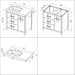 Hardware Resources Jeffrey Alexander Katara 36" Grey Freestanding Vanity With Left Offset, Lavante Cultured Marble Vessel Vanity Top , Backsplash and Rectangle Undermount Sink