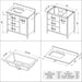 Hardware Resources Jeffrey Alexander Katara 36" White Freestanding Vanity With Left Offset, Black Granite Vanity Top, Backsplash and Rectangle Undermount Sink