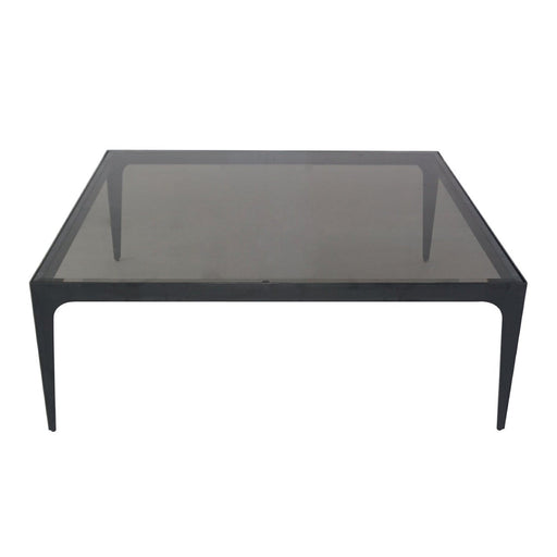 Bellini Modern Living Dynasty Coffee Table Rectangular Smoked Glass Top Dynasty CT RECT SMK