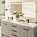 Eviva Lugano 84" Modern Double Sink Bathroom Vanity in Cement Gray, Gray, Gray Oak, Rosewood, White Finish with White Integrated Acrylic Top