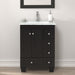 Eviva Happy 24" x 18" Transitional Bathroom Vanity in Espresso, Gray or White Finish with White Carrara Marble Countertop and Undermount Porcelain Sink