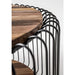 NovaSolo Barca Round Coffee Table 31" Natural Boat Wood IMV 28002