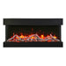 Remii BAY-SLIM Series 3 Sided Glass Electric Fireplace