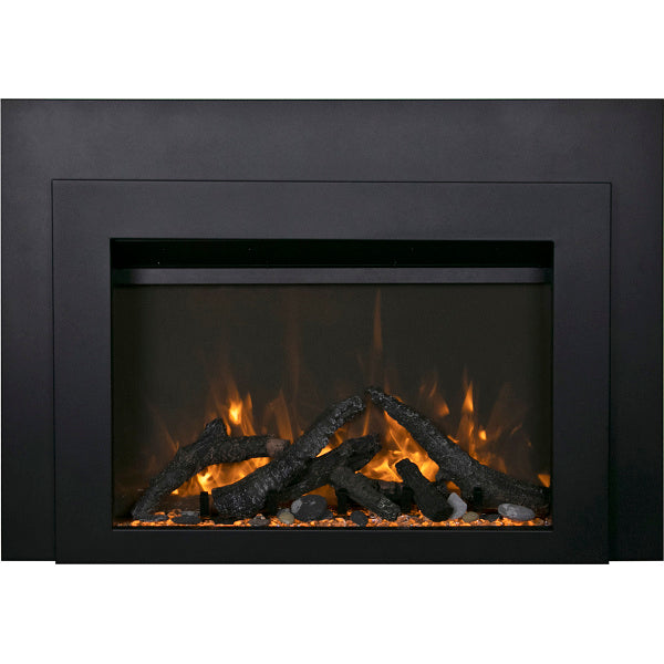 Sierra Flame INS-FM Electric Insert with Dual Steel Surround Fireplace