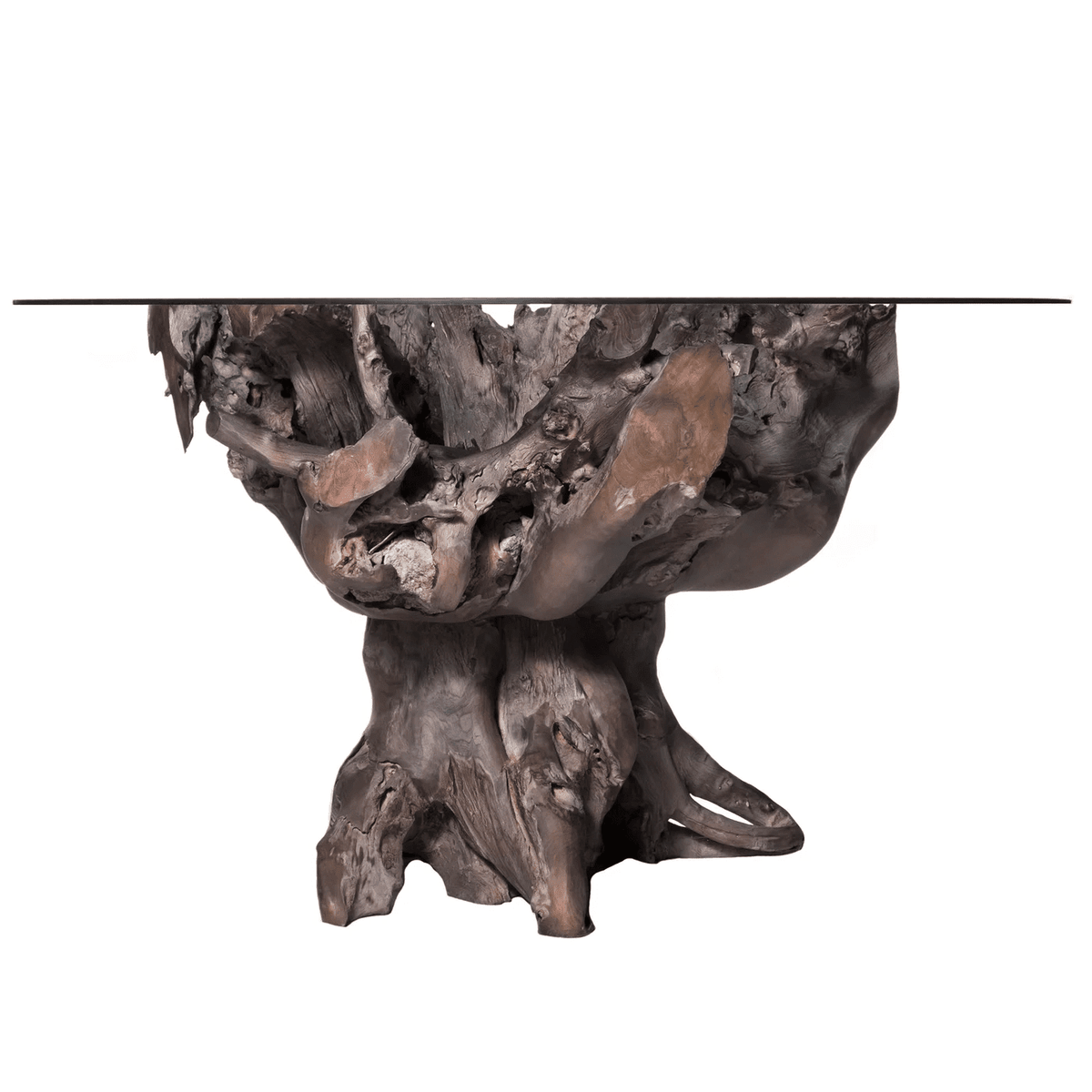Harp & Finial JAKARTA LARGE DINING TABLE- GRAY | Gray Finish on Teak W
