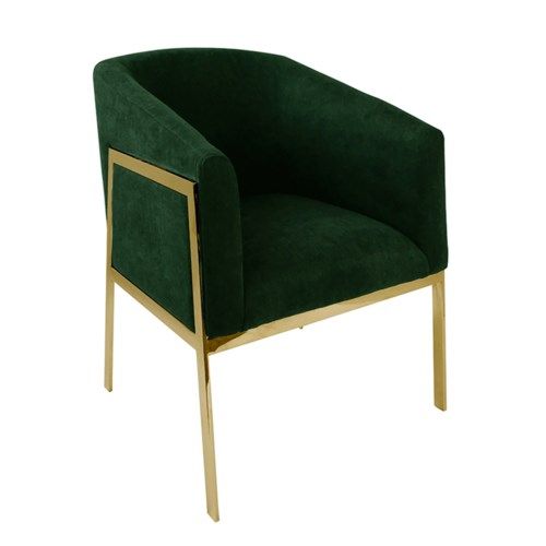 Bellini Modern Living Fame Arm Chair Green Fame GLD GRN