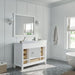 Eviva London 48" x 18" Transitional Bathroom Vanity in Espresso, Gray or White Finish with White Carrara Marble Countertop and Undermount Porcelain Sink