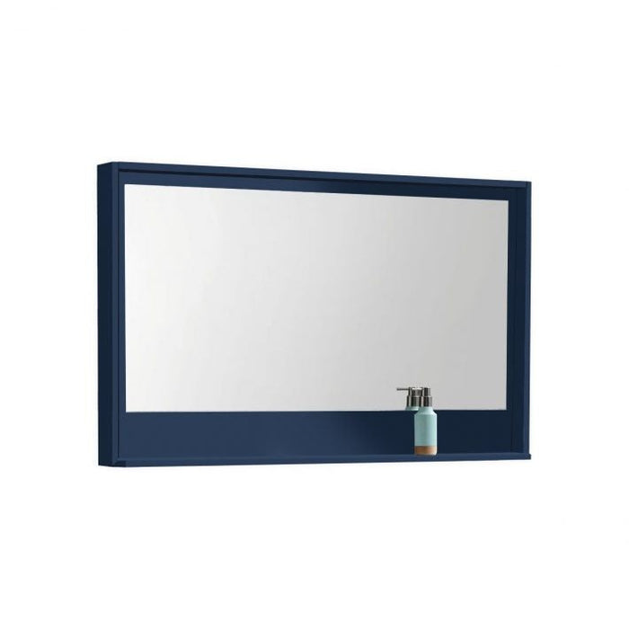 KubeBath Bosco 48″ Framed Mirror With Shelve in Blue