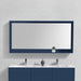 KubeBath Kube 70" Blue Finish Framed Mirror With Shelve