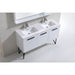 KubeBath Bosco 60" Double Sink Modern Bathroom Vanity with Quartz Countertop and Matching Mirror