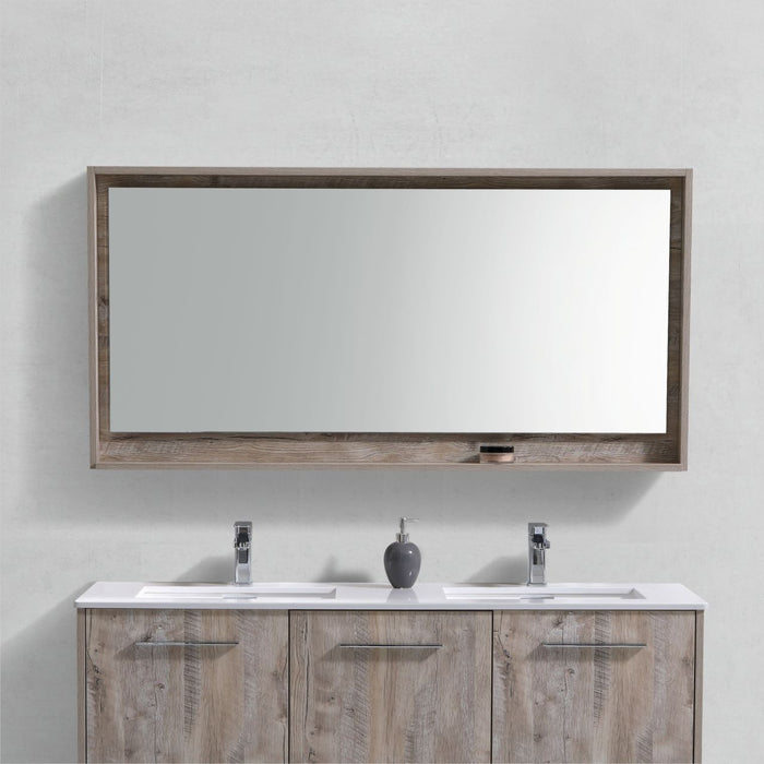 KubeBath Bosco 60″ Framed Mirror With Shelve