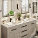 Eviva Lugano 72" Modern Double Sink Bathroom Vanity in Cement Gray, Gray, Rosewood or White Finish with White Integrated Acrylic Top