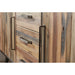 NovaSolo Nordic Buffet 2 Doors 3 Drawers 78" Natural Boat Wood KK NO 19006