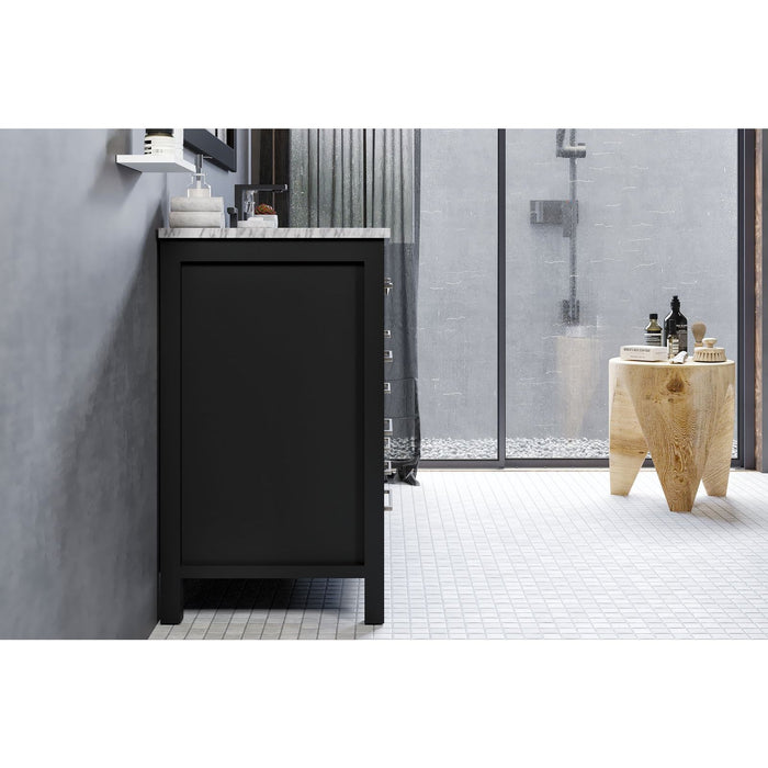 Eviva Aberdeen 42" Transitional Bathroom Vanity in Espresso, Gray or White Finish with White Carrara Marble Countertop and Undermount Porcelain Sink