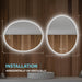 Blossom Oval 20 Inch Oval LED Mirror