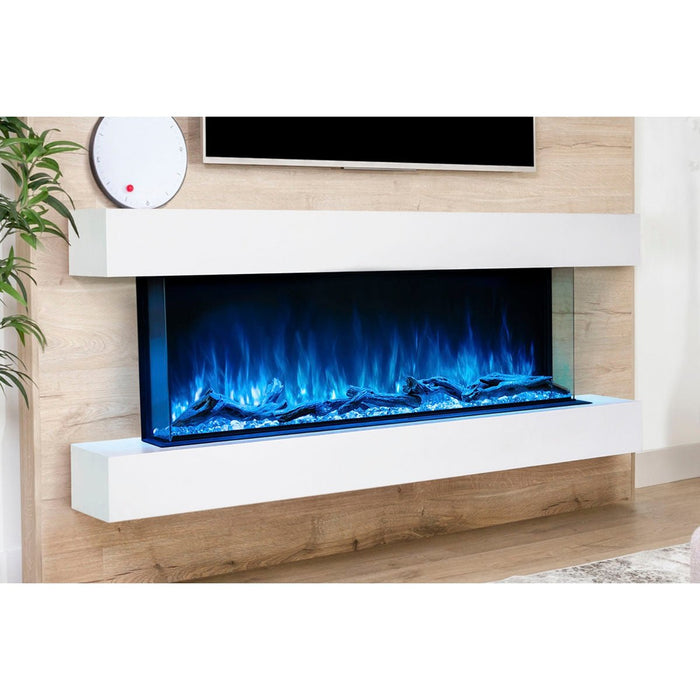 Modern Flames Landscape Pro 58'' Electric Fireplace Wall Mount Studio Suite | White Ready to Paint