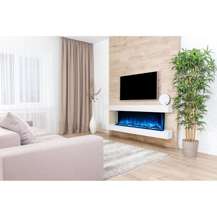 Modern Flames Landscape Pro 70'' Electric Fireplace Wall Mount Studio Suite | White Ready to Paint