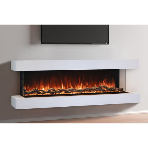 Modern Flames Landscape Pro 70'' Electric Fireplace Wall Mount Studio Suite | White Ready to Paint