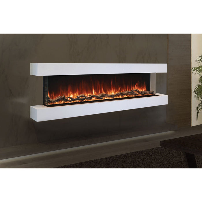 Modern Flames Landscape Pro 94'' Electric Fireplace Wall Mount Studio Suite | White Ready to Paint