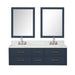 Lexora Home Castor Double Bath Vanity with Carrara Marble Countertop