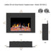 LiteStar 38-in Wall Mounted Electric Fireplace Insert with Smart App 5 Unique Flame Crackling Sounds - ZEF38VC,Black