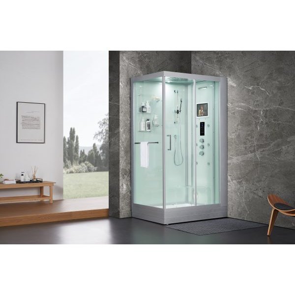 Maya Bath White Platinum Lucca Steam Shower - Right 204