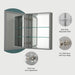 Blossom Aluminum Medicine Cabinet with Mirror – MC8 2031