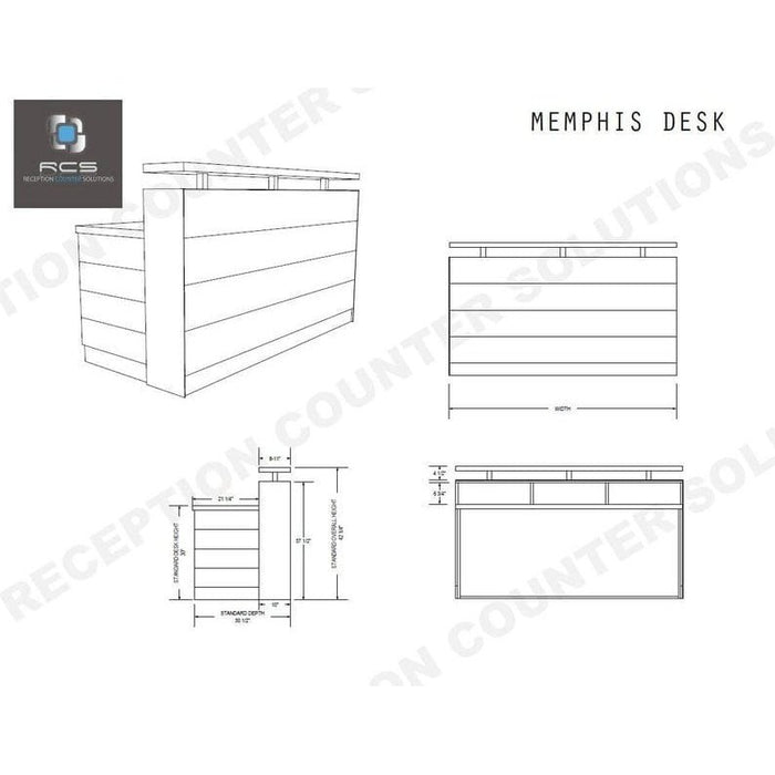 White Washed Memphis Reception Desk - Reclaimed wood reception Desk- Rustic Reception Desk