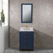 Water Creation Madison Madison 24-Inch Single Sink Carrara White Marble Vanity In Monarch Blue MS24CW06MB-000000000