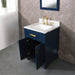 Water Creation Madison Madison 24-Inch Single Sink Carrara White Marble Vanity In Monarch Blue MS24CW06MB-000000000