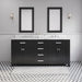 Water Creation Madison 72 Inch Espresso Double Sink Bathroom Vanity With Faucet From The Madison Collection MS72CW01ES-000BX0901