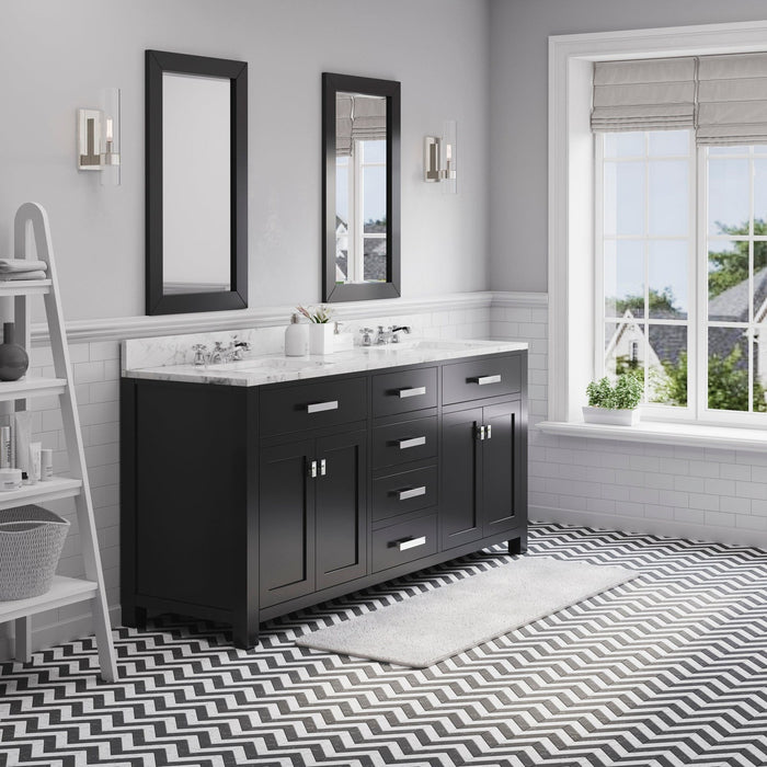 Water Creation Madison 72 Inch Espresso Double Sink Bathroom Vanity With Faucet From The Madison Collection MS72CW01ES-000BX0901