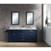 Water Creation Madison Madison 72-Inch Double Sink Carrara White Marble Vanity In Monarch Blue MS72CW06MB-000000000